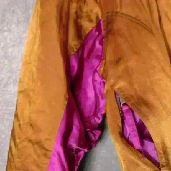 VINTAGE 80s Gerry Ski Snow Coat Metallic Copper Purple Space Age Women Large - Picture 11 of 16